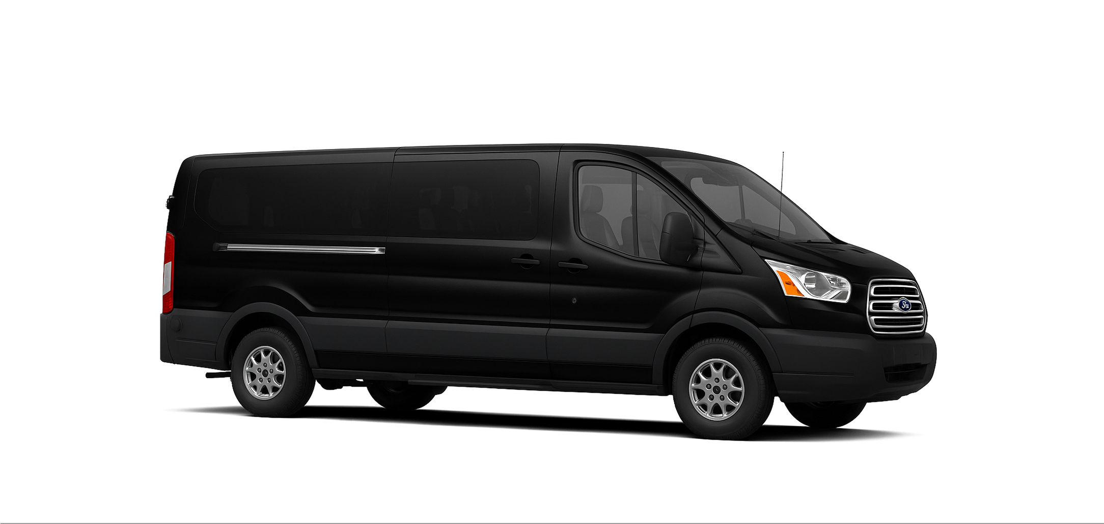 Black Ford Transit van
